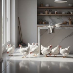 Sennik kury — co oznaczają sny o czystości i porządku w domu?